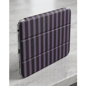 Case for iPad 11th (A16) 11-inch 2025/10th Generation 10.9-inch 2022, Stripes [Auto Wake/Sleep] with Pencil Holder, Clear Transparent Back Shell Slim Stand Shockproof Tablet Cover - Black