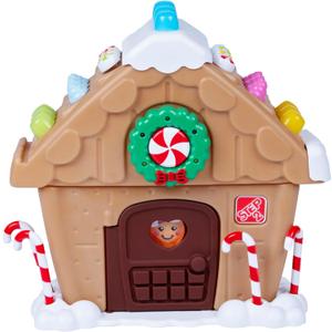 Step2 My First Gingerbread House, Kids Interactive Christmas Holiday Toy, Lights Up and Plays Music, Includes 20 Accessories, For Toddlers 1+ Years Old