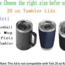 20 oz Tumbler Lids for Yeti, 6 Pcs Replacement Magnetic Spill-Resistant Lids for Yeti 20 oz Tumbler, 10 oz Mug, 10 oz Lowball with Magnetic Slider Switch, BPA Free
