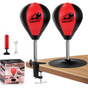 Desktop Punching Bag, Stress Relief Boxing Bag Speed Balls, Desk Punching Bag Stress Buster-Super Suctions to Your Desk, Christmas Thanksgiving White Elephant Gifts for Boss or Coworker