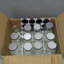 DkOvn 12pcs Glass Spice Jars with Labels, 6oz Empty Spice Jars with Mental Caps, Shaker Lids, Collapsible Funnel, Chalk Pen, Seasoning Organizer for Spice Rack