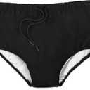 AQX Reusable Adult Swim Diapers Special Needs, Plastic Diaper Cover Leakproof, Swimmers Nappy Rubber Pant for Incontinence Protection Unisex (S, Black) (Small)