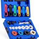 Orion Motor Tech Master Quick Disconnect Tool Set, 25pc Line Disconnect Tool Kit for A/C Fuel & Transmission Systems, Fuel Line Disconnect Tools for Mechanics Compatible with Ford Chevy GM More, Blue