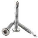 40PCS #12 x 1-1/2" Hex Socket Self Tapping Screws, 410 Stainless Steel Sheet Metal Flat Head Drilling Screw Self-Tapping Screws High-Strength Fast Sheet Metal Screws