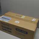 Large Turtle Tank Kit with Lamp and Filter, Acrylic Turtle Tank Starter Kit, Tank Aquarium with Heightened and Curved Fences, Bottom Drainage, Multi-Function Areas