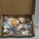 12Pcs Mini Dog Figurines 1inch Cartoon Tiny Puppy Figures Cute Miniature Resin Cake Toppers for DIY Fairy Garden Dollhouse Birthday Decorations