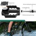 AirTag Bike Pedal Mount, Hidden Bicycle GPS Tracker Case Compatible with AirTag, Waterproof CNC Aluminum Flat Pedals with 9/16 Inch Thread, AntiTheft Design for Mountain, Road EBikes