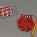 AYNAT FUN Magnetic Drawing Board for Kids & Toddlers with Beads and Magnet Stylus Pen - Magnetic Travel Toy for Airplane & Car Ride Activities for Kids (Red)