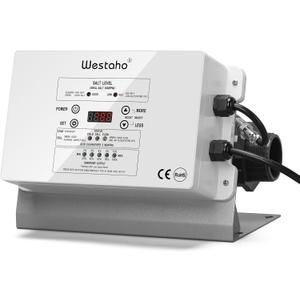 Saltwater Pool System, Westaho Salt Chlorine Generator with USA Titanium Cell for Above Ground Pools Up to 15,000 Gallons, Compatible with Intex Pool, IP 66 Waterproof