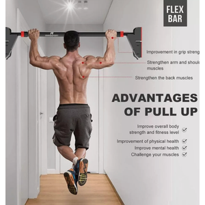 RHINOSPORT Pull Up Bar for Doorway - Upgraded Model P6 - 76-95 cm - RRP