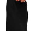 Women's 2025 Summer Satin Dress Elegant Sleeveless Mock Neck Cocktail Party Maxi Dresses, Black L