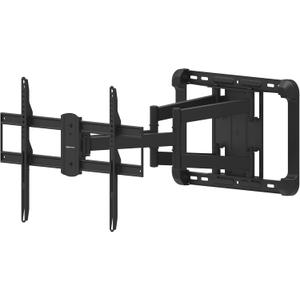 Amazon Basics Heavy Duty Extension Dual Arm, Full Motion Articulating TV Mount with Tilt and Swivel for 37" to 80" TVs up to 132 lbs, VESA Compatible, Fits LED LCD OLED Flat Curved Screens, Black