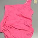 Summer Mae Maternity Swimsuit One Piece One Shoulder Ribbed Pregnancy Bathing Suit (Pink, S)