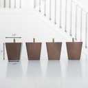 Airy Abode Premium Walnut Square Furniture Legs (Full Install Kit) - Pick Your Size and Color