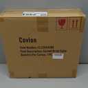 Drink Table, Small Pedestal Side Table with Wooden Carved Top for Living Room, Bedroom, Small Space, Gold and Black