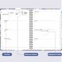 4 x Academic Planner 2026-2027, Weekly and Monthly Agenda Planner, Daily Calendar Planning Notebook (July 2026 - June 2027), School Teacher Student Supplies, Blue Flower