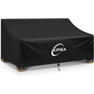 Kipiea Patio Sofa Cover, Heavy Duty Outdoor Couch Covers Waterproof Winter, 2-Seat Patio Furniture Cover Loveseat, Outdoor Sofa Covers with Anti UV and No Tears, No Fading (58"W x 30"D x 31"H)