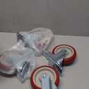 5 Inch Heavy Duty Caster Set of 4, Swivel Plate Castor Wheels with Dual Locking Brakes, Silent Polyurethane (PU) Wheels, 360 Rotation, 2800lbs Load Capacity