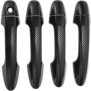 Motoforti Car Door Handle Cover Trim, Side Door Handle Cover, for Toyota RAV4 2013-2018, ABS Carbon Fiber Black 1 Set
