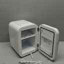 DUMOS 4L Mini Fridge 6-Can Thermoelectric Cooler & Warmer Compact 110V AC/12V DC Refrigerator for Skincare Drinks, and Food  Retro Style for Car, Office, Dorm, Bedroom, White