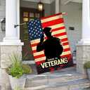 Veterans Day Garden Flag 28 x 40 Inch Double Sided House Flag with American Flag and Soldier Salute Design for Outdoor Yard Porch Memorial Patriotic Decor