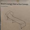 Colorsoul Tanning Chair with Sun Canopy,Adjustable 4-Position Beach Lounge Chair for Adults,Heavy Duty Folding Outdoor Lounge Chair,for Patio Poolside Sunbathing,UPF 50+,300 LBS,Yellow, 6.59 ft x 2.17 ft x 0.89 ft