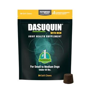 Nutramax Laboratories Dasuquin with MSM Soft Chews Small/Medium Dog 84 Count, brown=BB 10/26