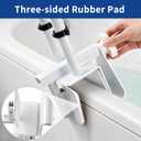Adjustable Bathtub Grab Bar for Seniors - 3-Level Height Adjustment (13.7"-15.7"), Fits Tub Walls 3"-7", Safety Rail for Elderly & Disabled, Non-Slip Handle for Bathtub, Supports 300 lbs
