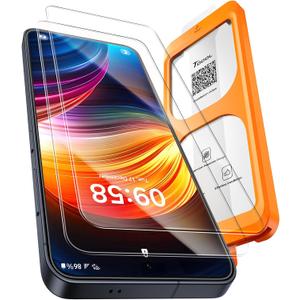 TOCOL for Samsung Galaxy S25 Screen Protector [9H Hardness] [Military Grade Shatterproof] HD Tempered Glass 2 Pack (Clear)