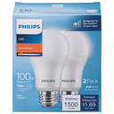 DI Phillips Led 100W A19 DL 2Pk