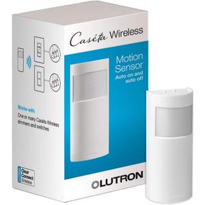 Lutron Caseta Smart Lighting Auto On and Off Motion Sensor, For Dimmers, Switches, and Fans Controls, No Wires Required, PD-OSENS-WH, White