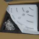 2 Pack Corner Shower Shelves, 304 Stainless Steel Corner Shelf Bathroom with 6 Hooks 40 lbs Heavy Duty, Durable for Inside Shower Brushed Nickel Drilling InstallationWhite