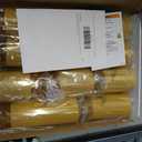 Homemory Amber Flickering Flameless Candles, Battery Operated Acrylic LED Pillar Candles with Remote Control and Timer, Fall Candles, Set of 9