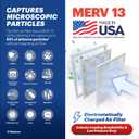 BNX TruFilter 16x24x1 Air Filter MERV 13 (6-Pack) - MADE IN USA - Electrostatic Pleated Air Conditioner HVAC AC Furnace Filters for Allergies, Pollen, Mold, Bacteria, Smoke, Allergen, MPR 1900 FPR 10