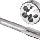 Burkit M15 X 2 Tap and Die Set, M15 x 2.0 Machine Thread Tap and Round Die Right Hand