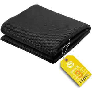 SAVUK Speaker Grill Cloth Fabric 3D Mesh Acoustic Box Cover Breathable Repair Carpet Subwoofer Replacement for Home and Automotive Black (Black, 20" x 59")