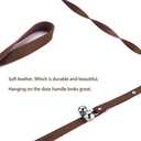 Leather Dog Doorbells for Door Knob, Adjustable Brass Potty Training Bells for Puppy to Go Outside, Easy Dog Door Bell for Potty Training
