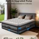 OhGeni 20" Raised King Air Mattress with Built in Pump, Luxury Real Bed Height Blow up Mattress, 3-4 Persons Inflatable Mattress for Guests & Family Party, Ideal for Elder People, 700lbs