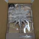 Christmas Traditions 8 inch Silver Glittered Filigree Christmas Star Tree Topper Star/Home Dcor Ornaments (Silver)