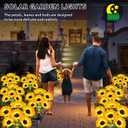 Solar Lights Outdoor Garden Decor, 4 Pack with 24 Sunflower Lights,Solar Flowers Lights Waterproof,Birthday Gifts for Mom Women Grandma,Outside Decorative Stakes Light for Landscape Yard Patio Lawn