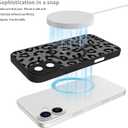 Fiyart Designed for iPhone 16 Plus Case Matte Cheetah Print Design Compatible with MagSafe Wireless Charging,Cute Leopard Print Anti-Scratch Translucent Phone Cover for Women Girls Men 6.7"-Black
