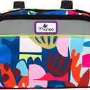 Po Campo Kids Bicycle Bag - Speedy Front Frame Bike Handlebar Bag Fabric Bike Basket Waterproof Front Mount Bike Bag for Boys Girls Bike or Scooter Handle Bars Converts to Crossbody Bag (Aquatic)