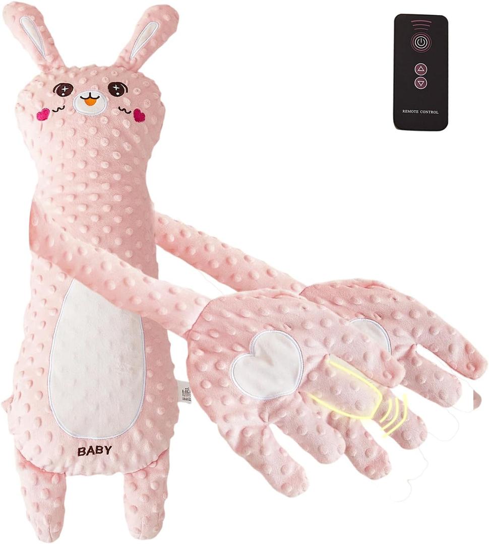 MILEGI Interactive Bunny Plush, Portable Pink Bunny for Girls Boys, for Home and Travel, Birthday Gift