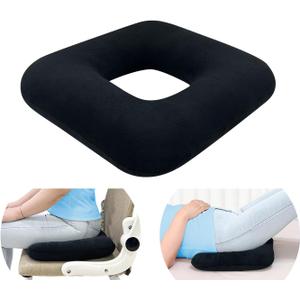 AOSSA Donut Pillow, Butt Cushion for Long Sitting, Bed Sore Pressure Relief Seat Cushions for Butt, Postpartum, Hemorrhoid Tailbone Hip Pain, BBL After Surgery for Sleeping, Portable Chair Cushion Pad