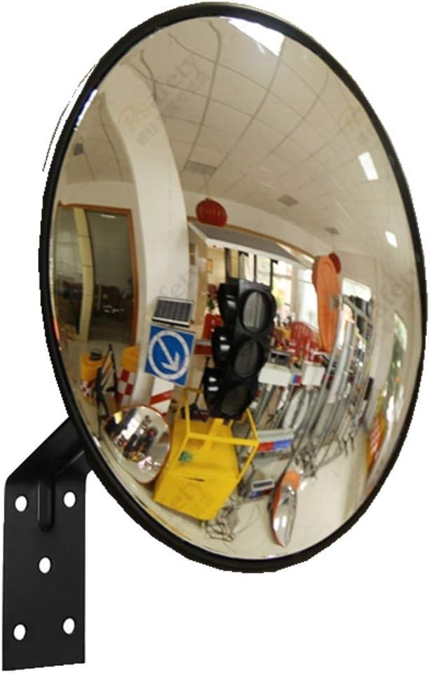 Traffic Curved Convex Wide Angle Mirror, 30 cm / 12", Unbreakable for Road Safety Shop Security with Adjustable Wall Fixing Bracket