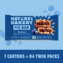 Natures Bakery Whole Wheat Fig Bars, Blueberry, Real Fruit, Vegan, Non-GMO, Snack Bar, 7 Boxes With 12 Twin Packs (84 Twin Packs) BBD 10/27/26