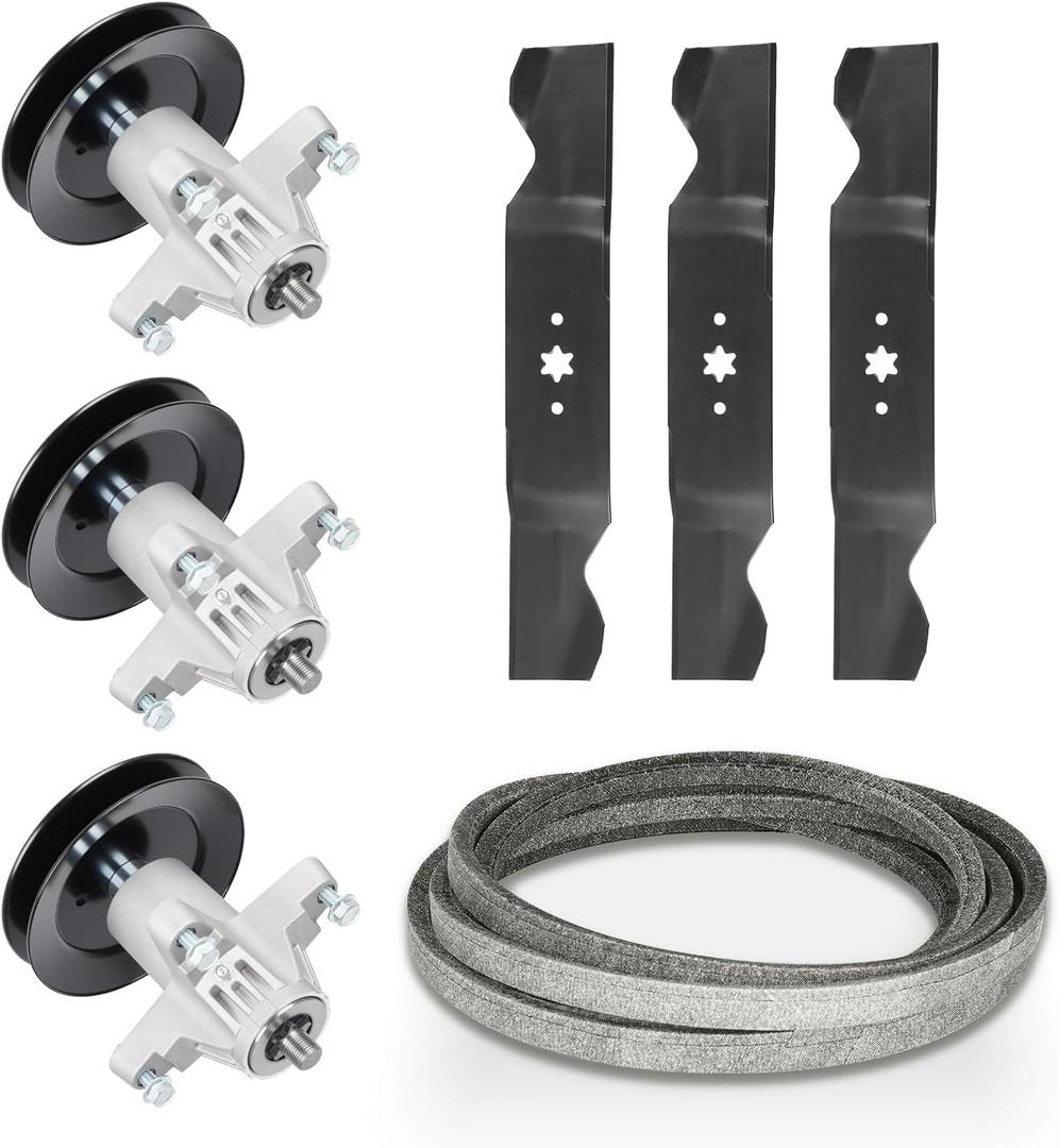 54 inch Deck Rebuild Kit 618-05137 Spindle for MTD Cub Cadet RZT-L54KH RZT-L54KW RZT-S54 Z6600 ZT-L54, with 3 Spindles 618-05137 918-05137 119-8445, 3 Blades 742-0677, 1 Belt 954-04329A