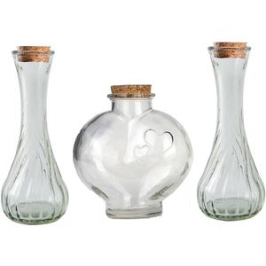 CHENGXINWENHUA Unity Sand Ceremony Set for Wedding Handmade Decorative Jars (No Sand)