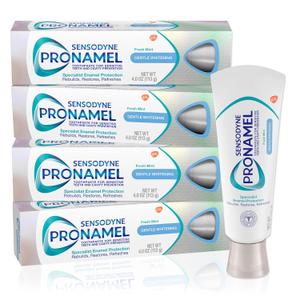 Sensodyne Pronamel Gentle Teeth Whitening Enamel Toothpaste for Sensitive Teeth, to Reharden and Strengthen Enamel, Fresh Mint - 4 Ounces (Pack of 4)