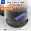 PAPIFEED Automatic Cat Feeder with App Control, 2.4G WiFi Auto Cat Food Dispenser, 3L Cat Feeder Automatic with Dual Power Supply, Easy-Clean Design for Cats & Small Dogs (Black)